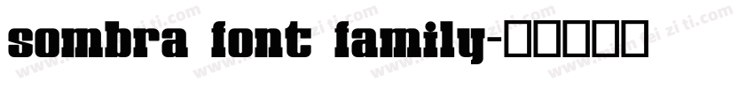 sombra font family字体转换